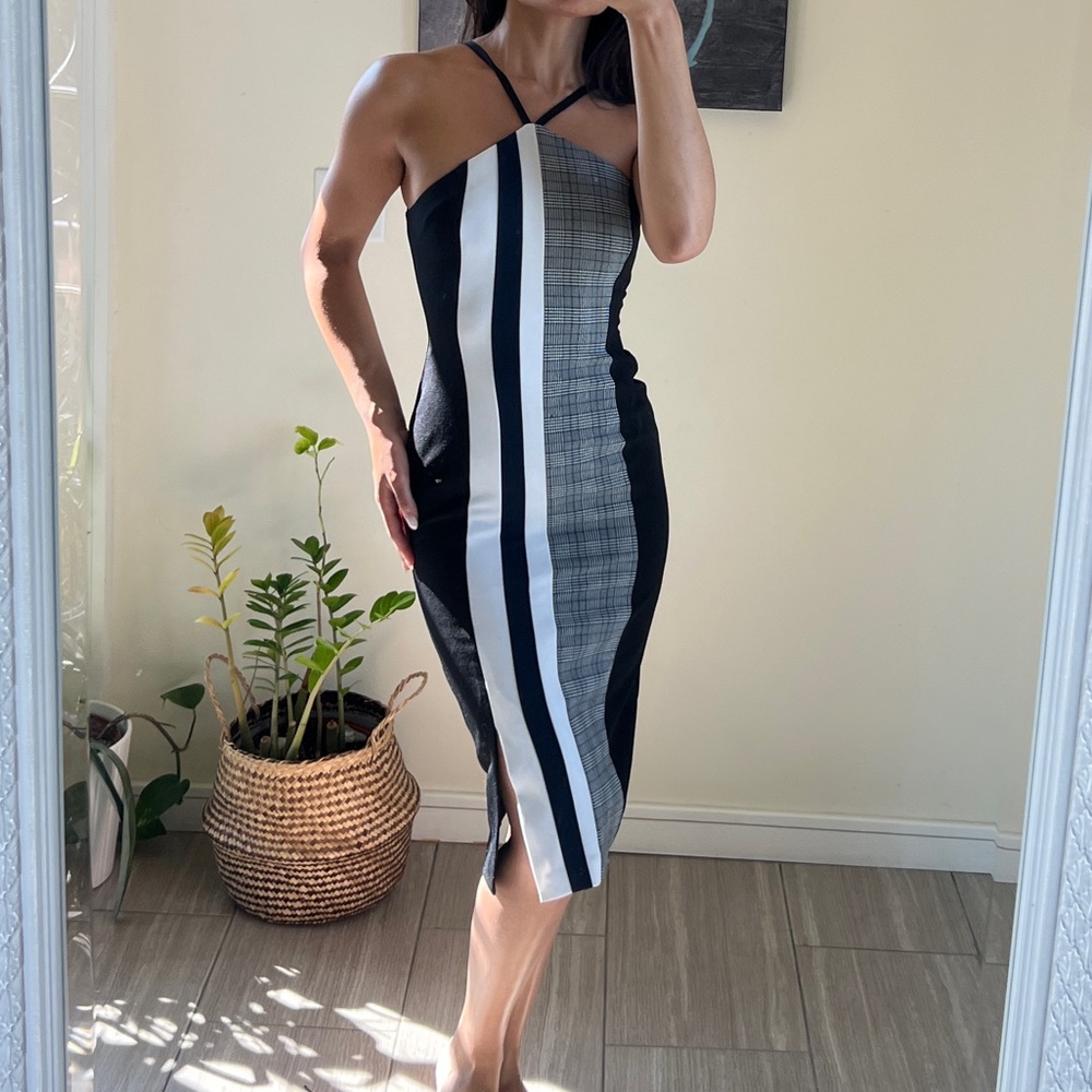Nwot RACHEL ROY PINSTRIPE MIDI DRESS- 2